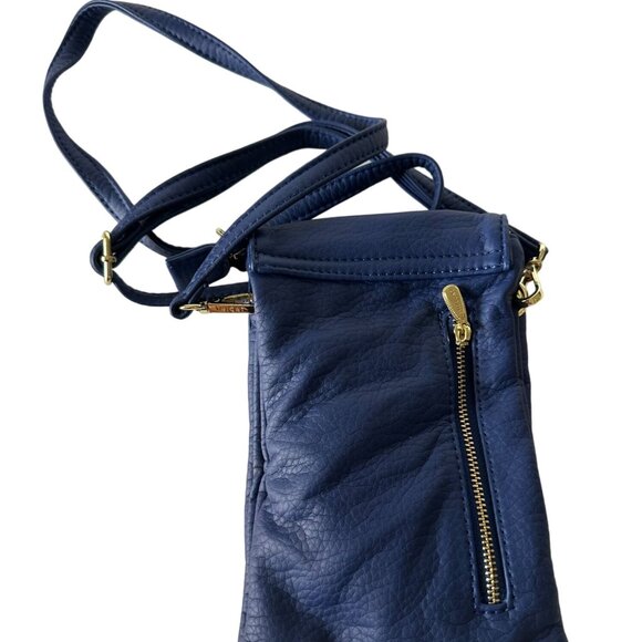 MINICAT Womens Blue Flap Adjustable Strap Crossbody Bag - Picture 2 of 6